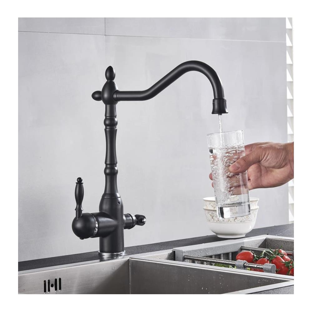 Rubinetto per lavello da cucina /bagno, Blackswan, tipo M71, modello nero opaco, misura 34 cm - Foto 2