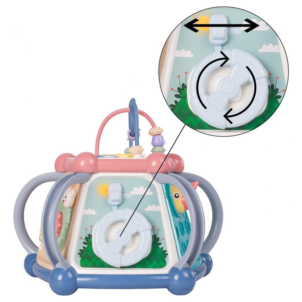 Cubo puzzle sorter blocchi educativi gioco sensoriale interattivo rosso - Foto 4