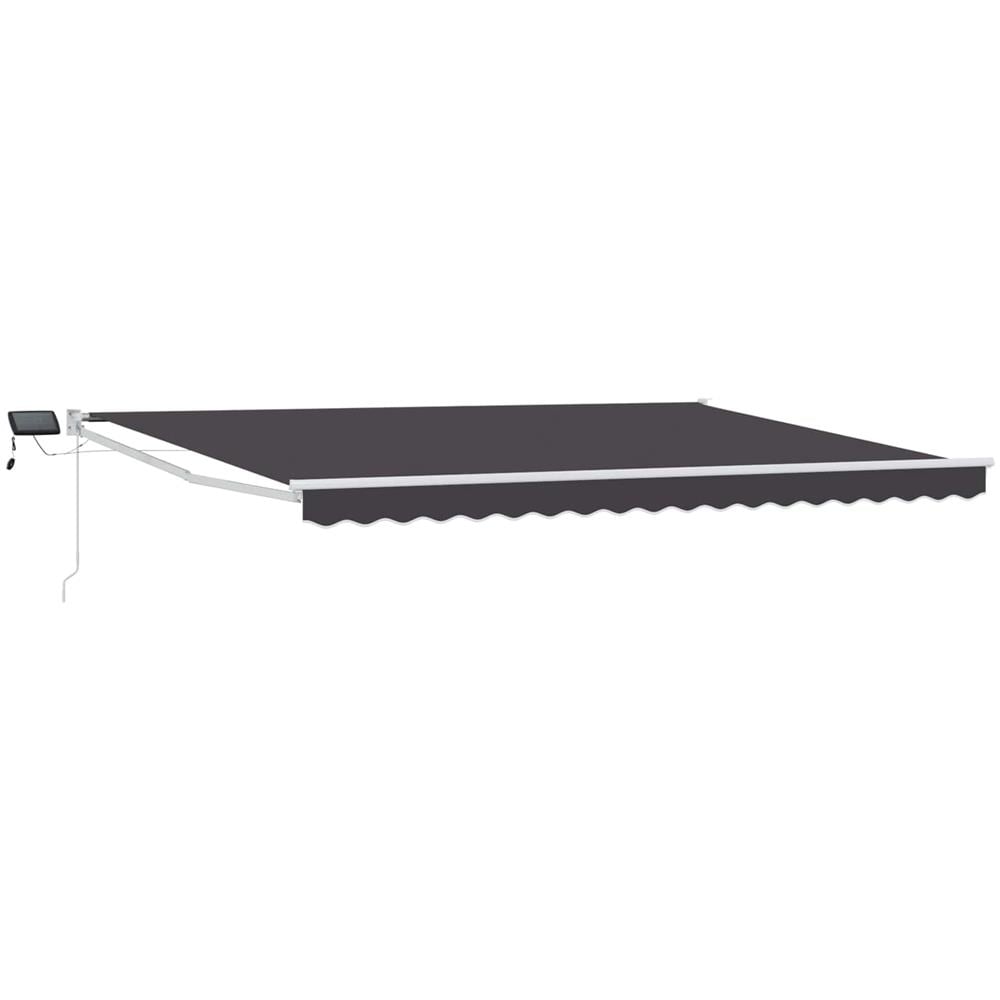 Tenda retrattile manuale con LED Antracite 4 x 2 m - Foto 1