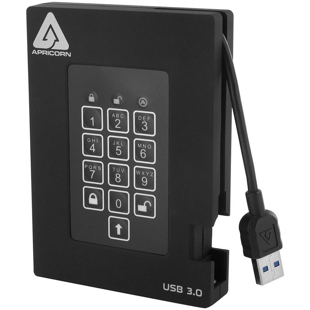 Hard Disk Esterno Aegis Padlock Fortress 2TB Interfaccia USB 3.0 Colore Nero - Foto 1