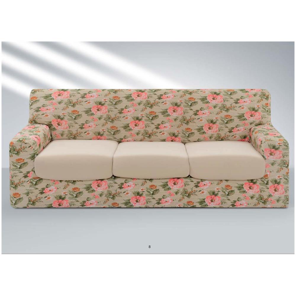 Copridivano Sofa Cover In Fantasia Disegno Ab 3 Posti Ab 1000 Rosa - Foto 2