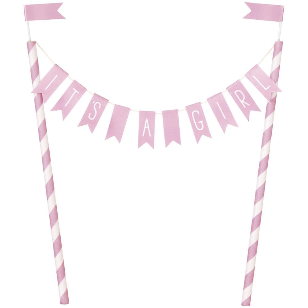 Unique - Decorazione Per Torta Rosa It's A Girl - Foto 1