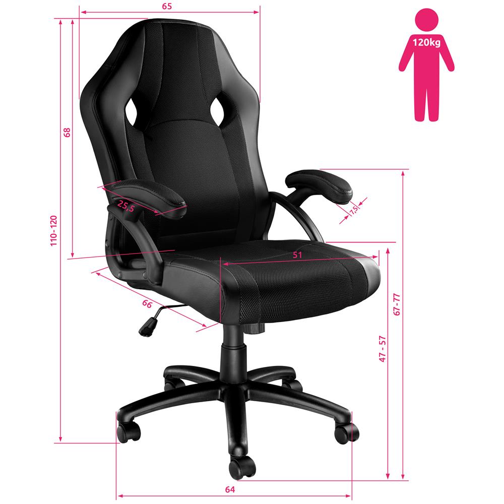 Sedia Da Ufficio Goodman - Nero - Foto 10