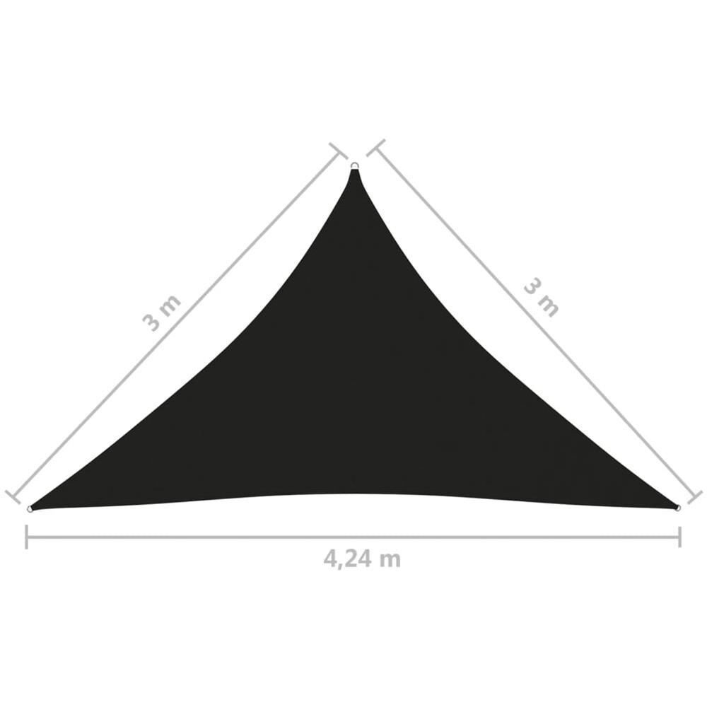 Parasole a Vela Oxford Triangolare 3x3x4,24 m Nero - Foto 6