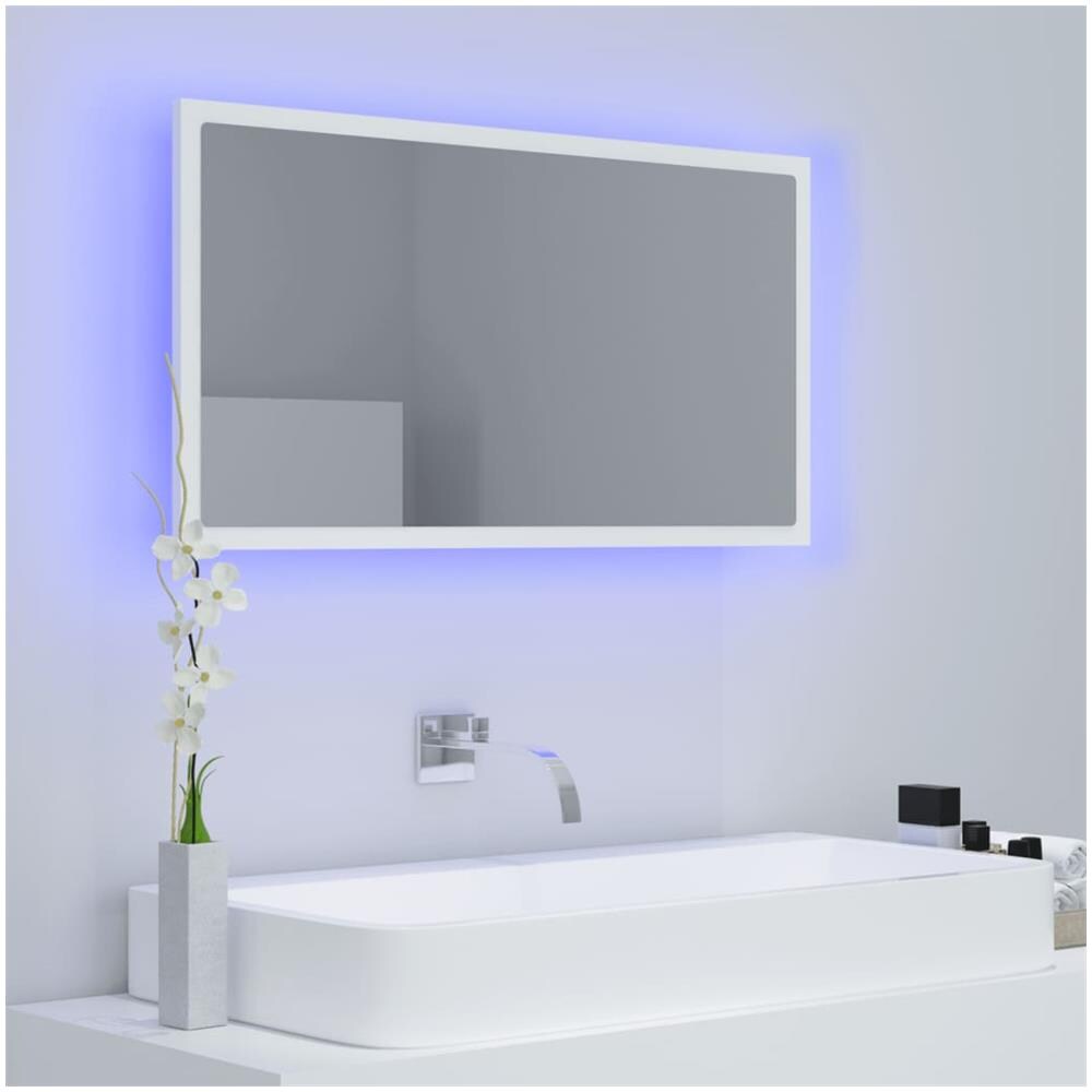 Specchio da Bagno con LED Bianco 80x8,5x37 cm in Acrilico - Foto 9
