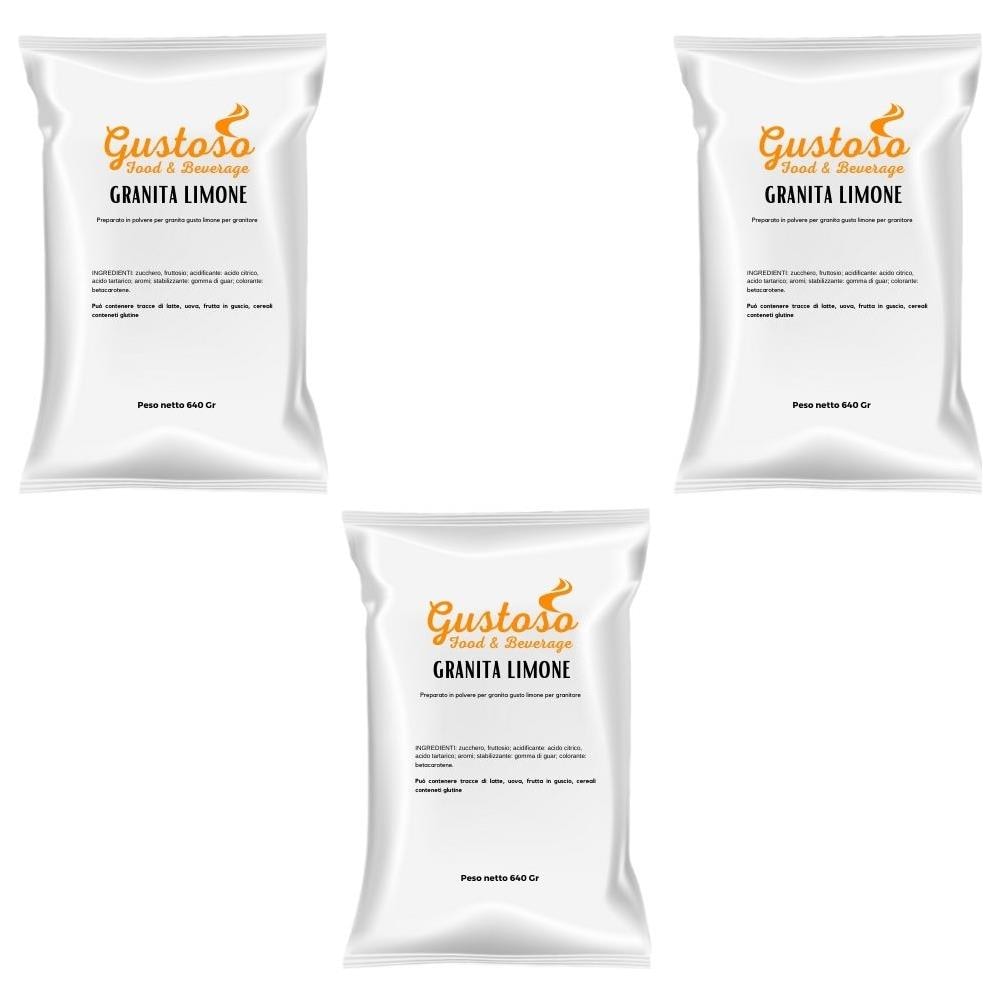 Preparato In Polvere Per Granita Al Limone 3 Buste Da 640 Gr - Foto 1