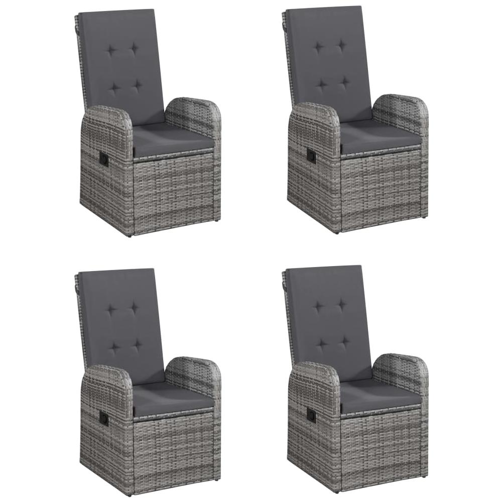 Set Mobili da Pranzo per Giardino 5 pz Grigio - Foto 2