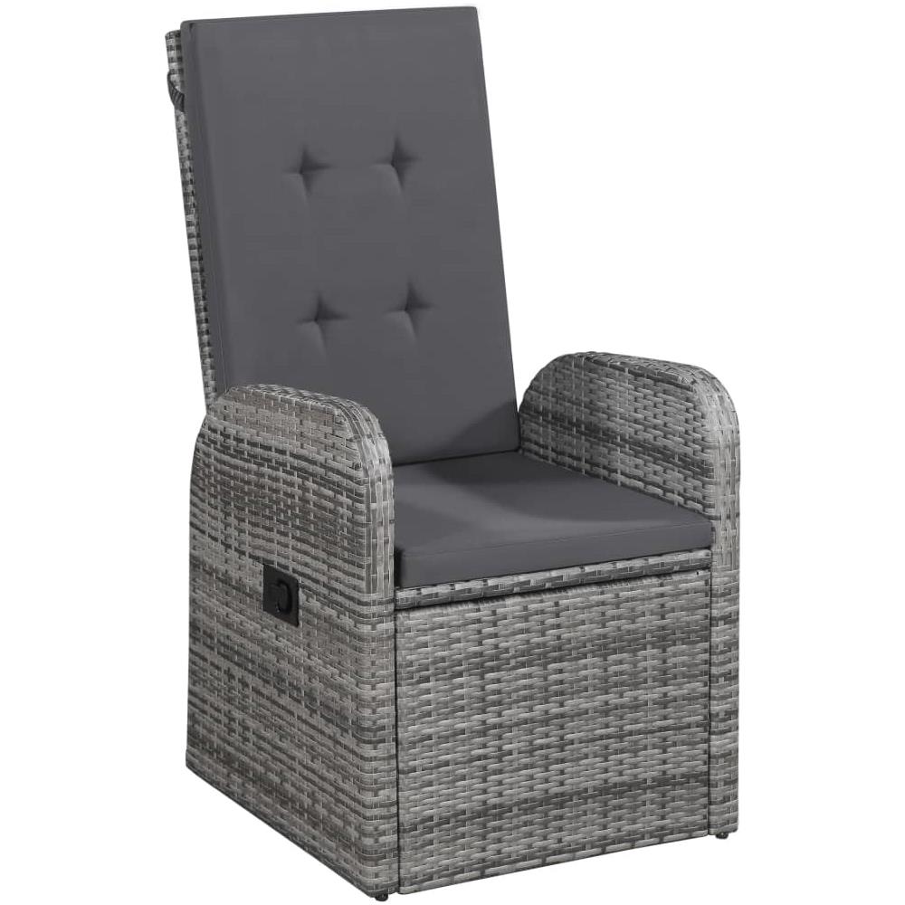 Set Mobili da Pranzo per Giardino 5 pz Grigio - Foto 3