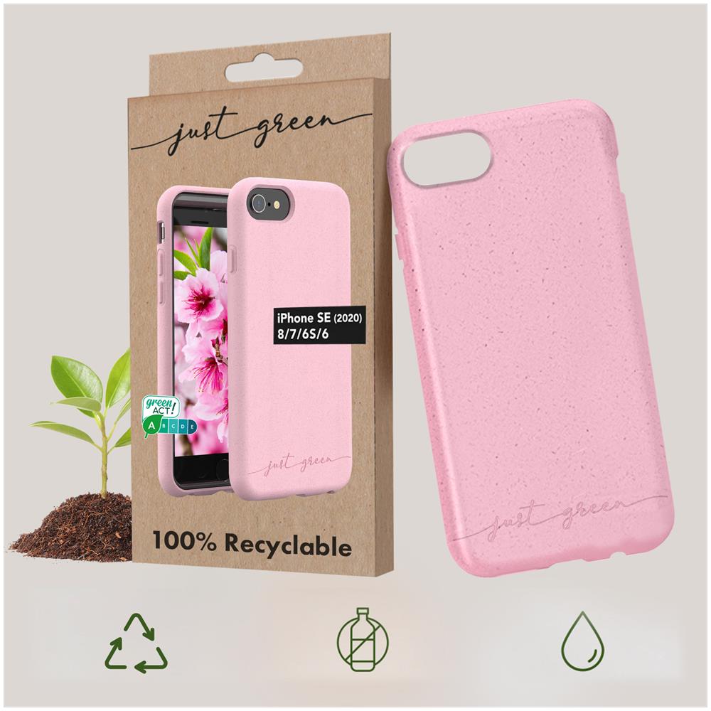 Cover Biodegradabile Per Iphone Se 2022 / 2020, 7 E 8 Rosa - Foto 6