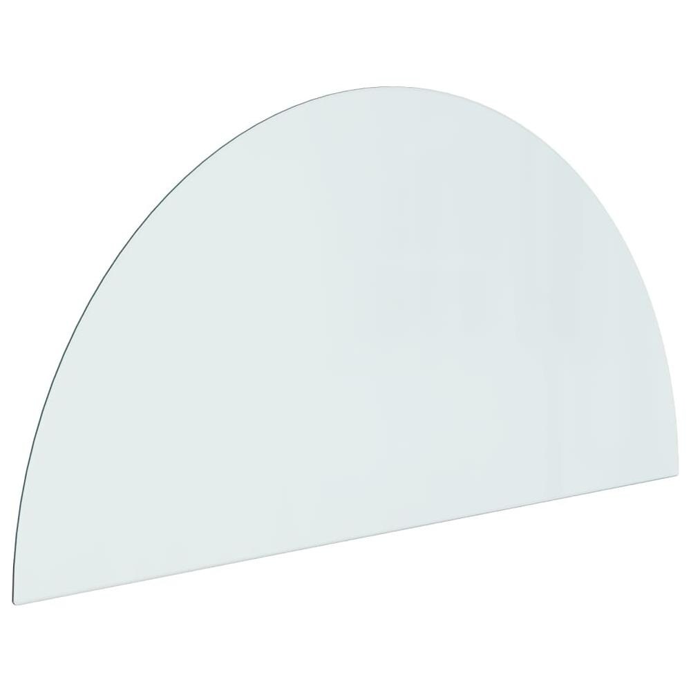 Lastra In Vetro Per Caminetto Semicircolare 1200x600 Mm - Foto 1