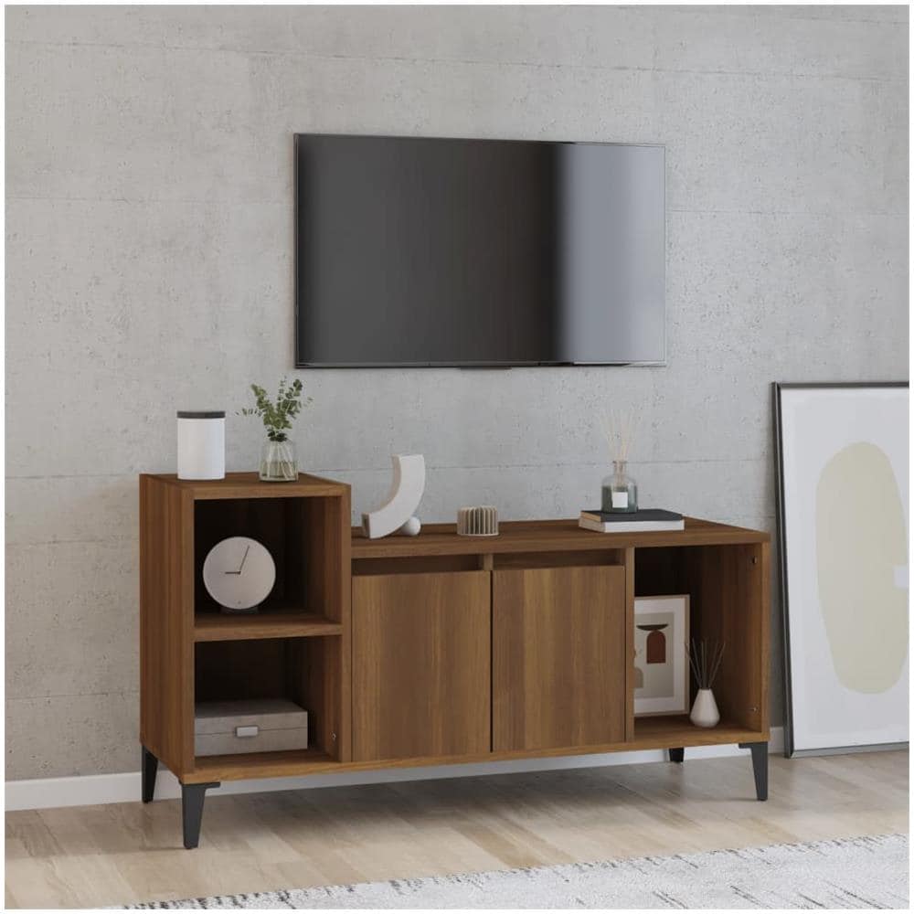 Mobile Tv Rovere Marrone 100x35x55 Cm In Legno Multistrato - Foto 1