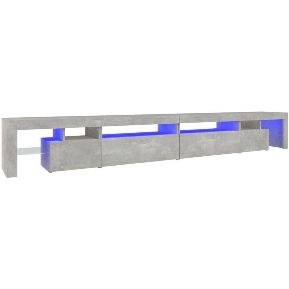 Mobile Porta TV con Luci LED Grigio Cemento 290x36,5x40 cm - Foto 2