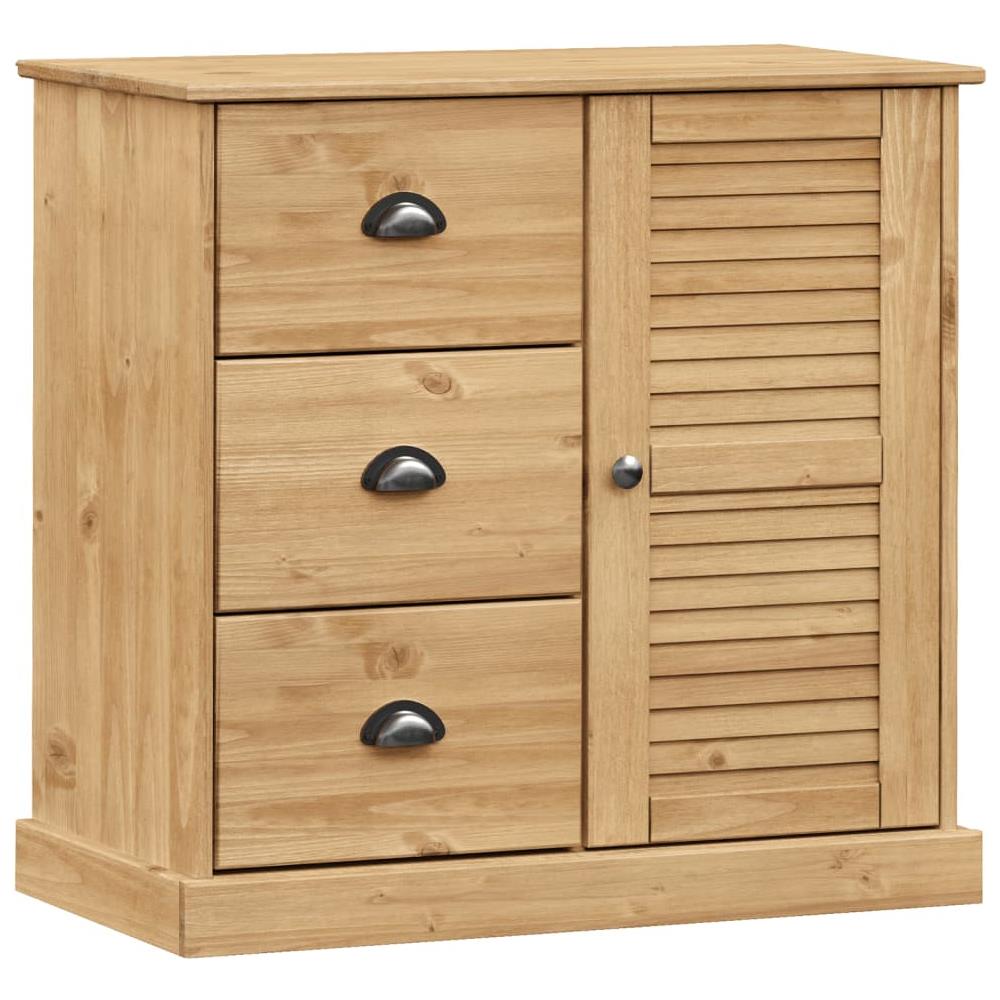 Credenza Con Cassetti Vigo 78x40x75cm Legno Massello Pino - Foto 2
