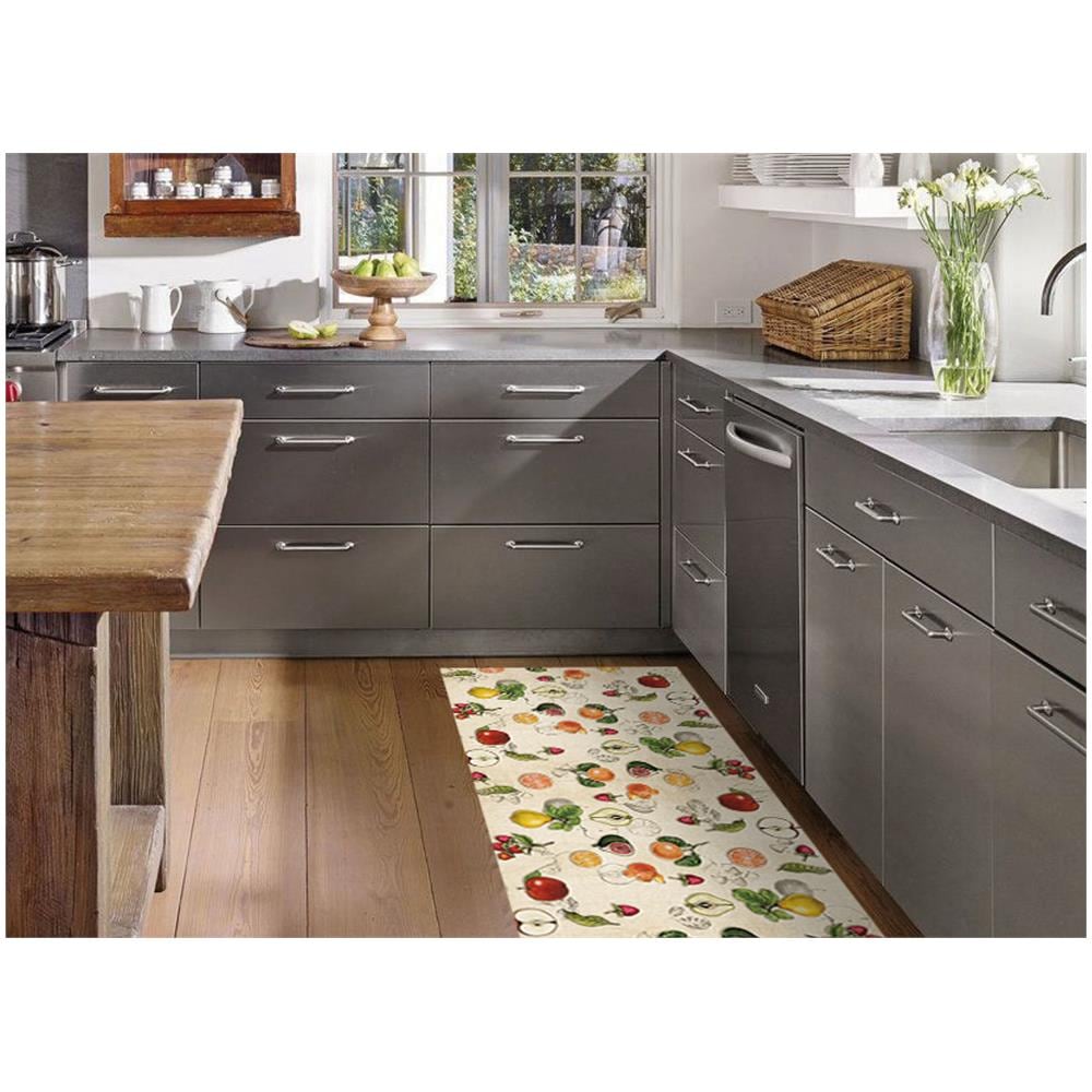 Tappeto Passatoia Cucina Antimacchia Antiscivolo Gommato Disegno Passion Fruit 50x140 Passion Fruit - Foto 4