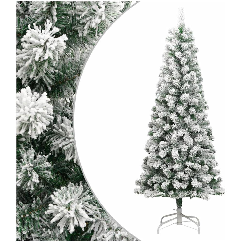 Albero Natale Artificiale Incernierato Con Neve Fioccata 210 Cm - Foto 1