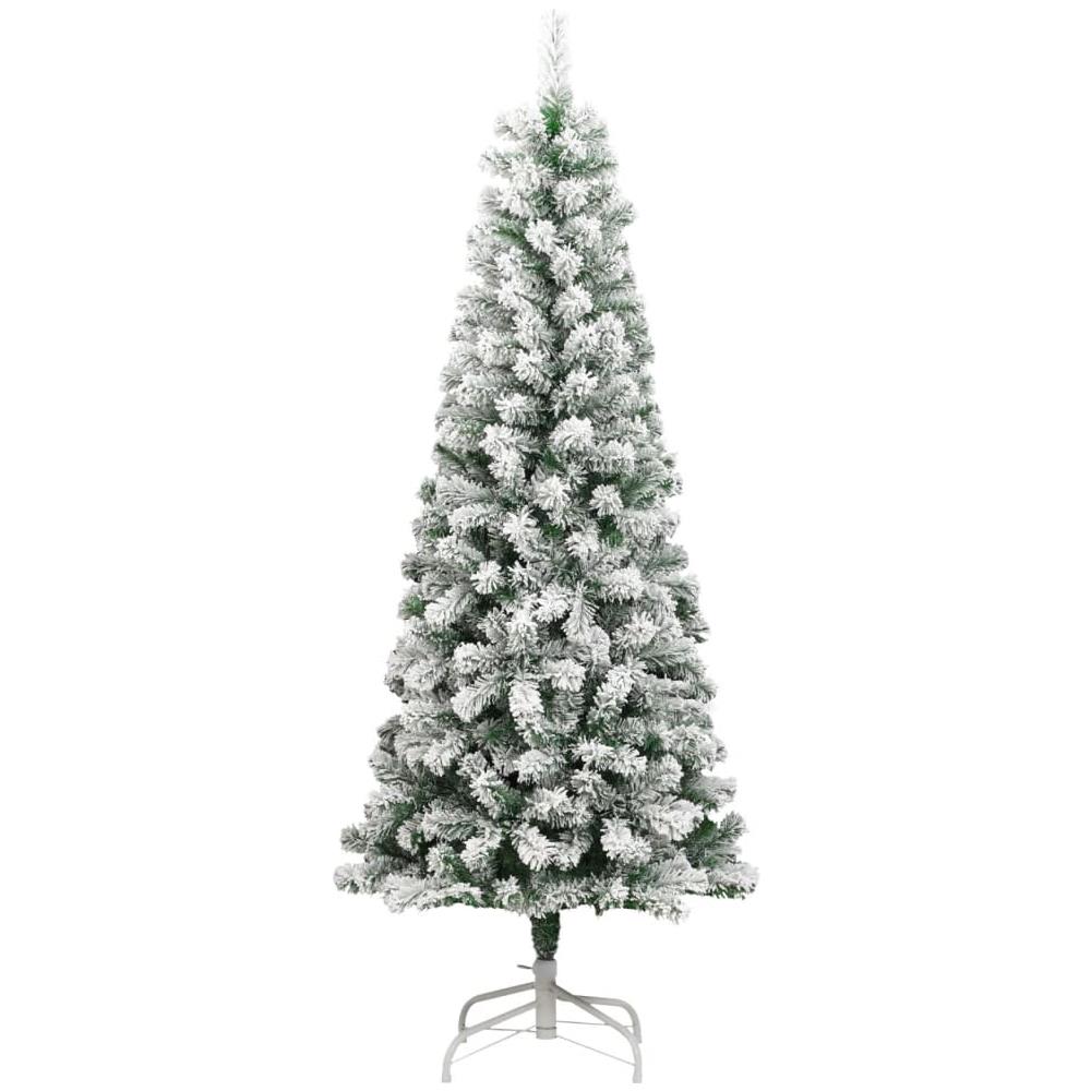 Albero Natale Artificiale Incernierato Con Neve Fioccata 210 Cm - Foto 2