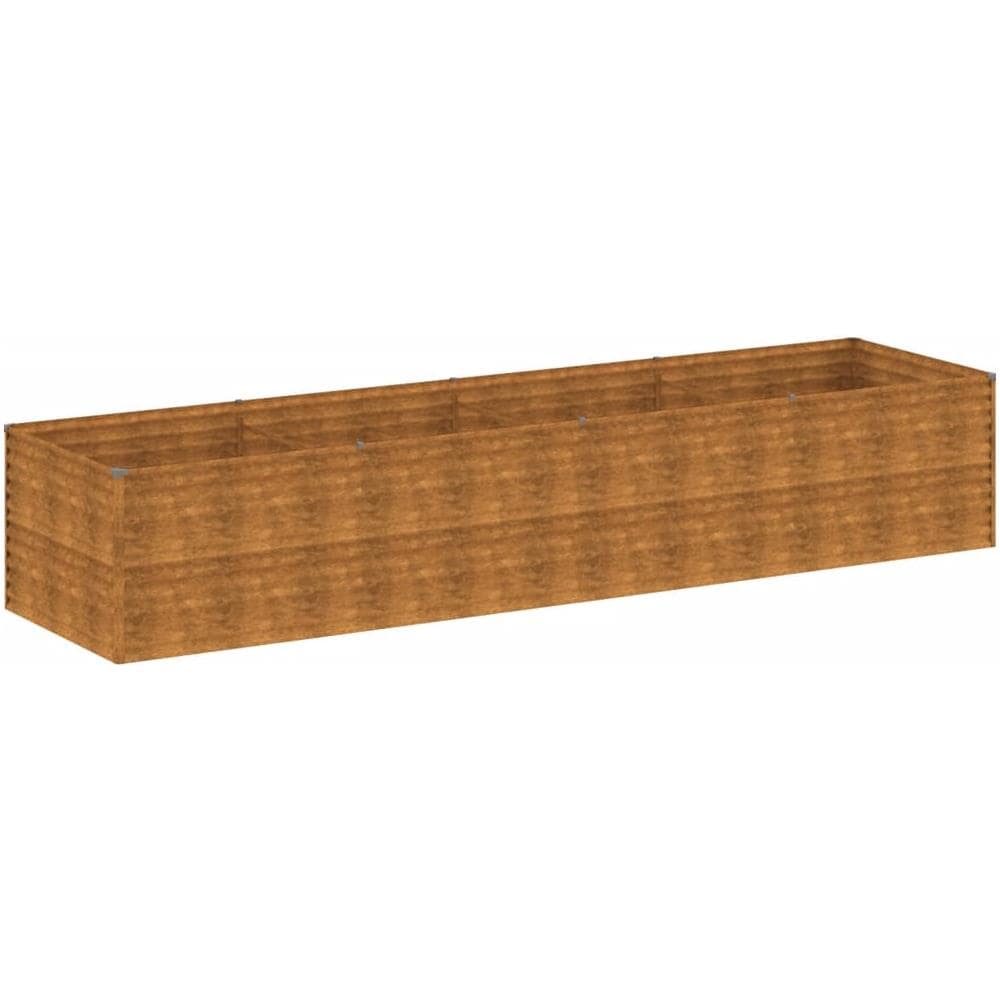 Fioriera Rialzata Da Giardino 386x100x69 Cm In Acciaio Corten - Foto 2