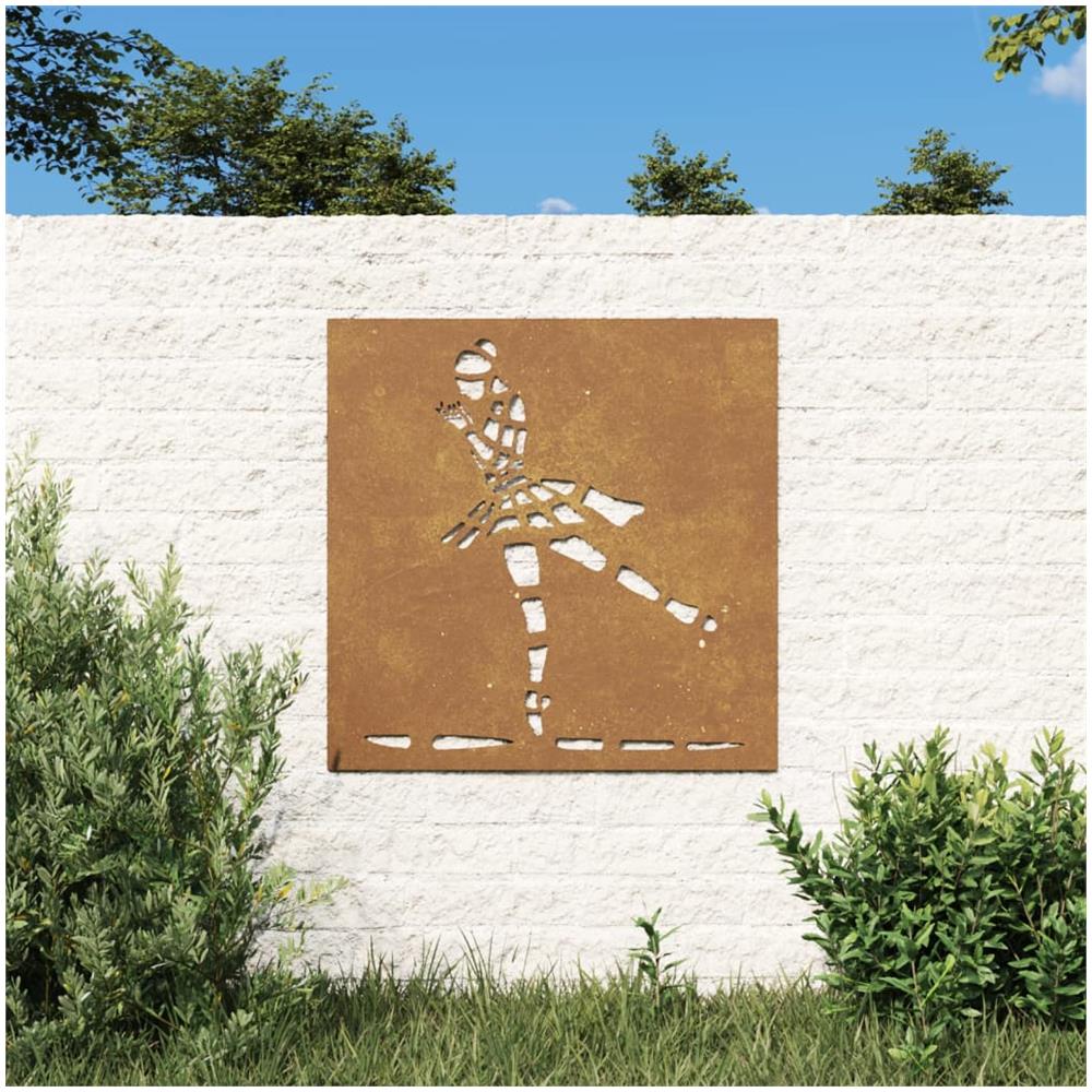 Decorazione Muro Giardino 55x55 Cm Ballerina In Acciaio Corten - Foto 1