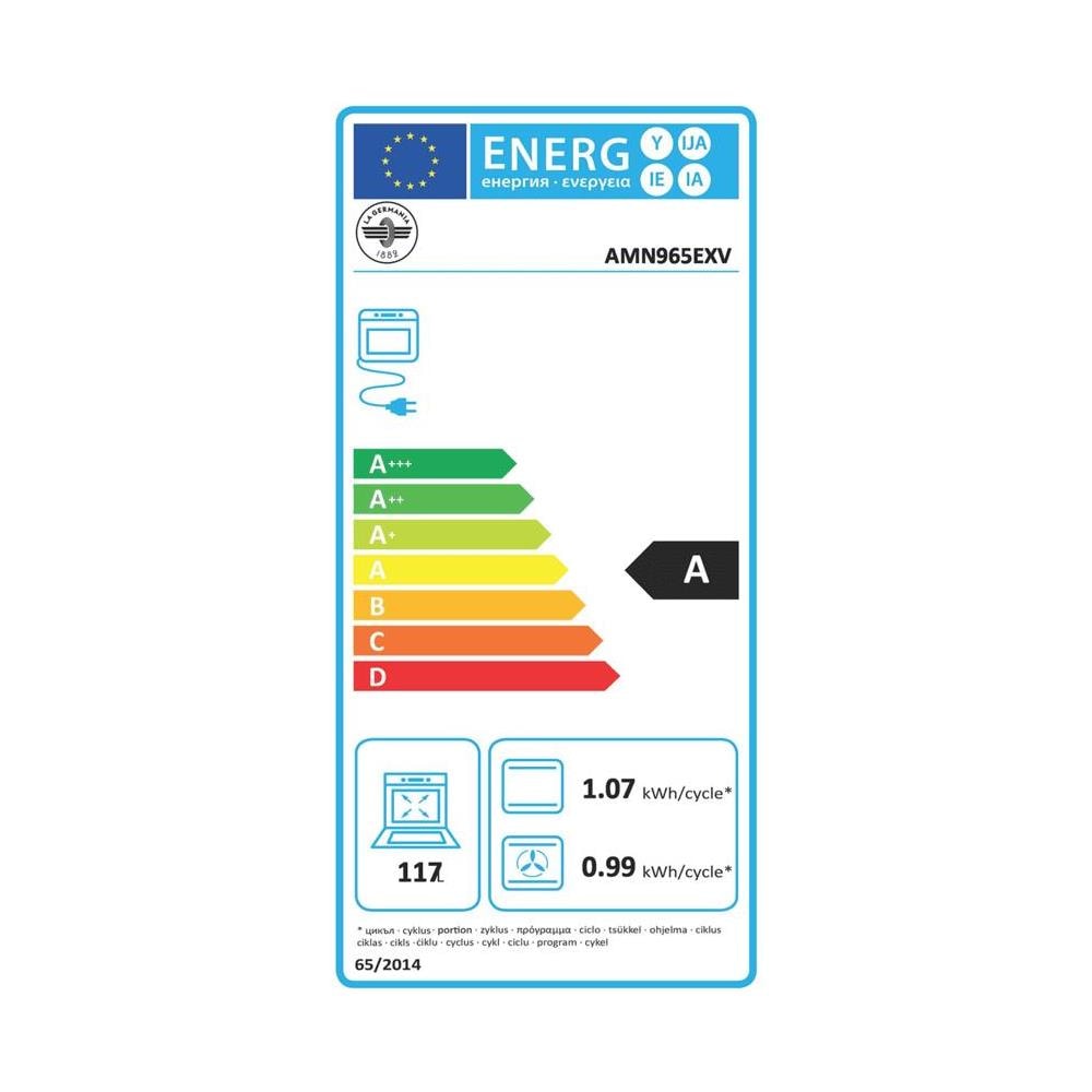 Cucina a Gas Serie Americana AMN965EXV 5 Fuochi a Gas Forno Elettrico Multifunzione Ventilato Classe A 90 x 60 cm Acciaio Inox - Foto 2