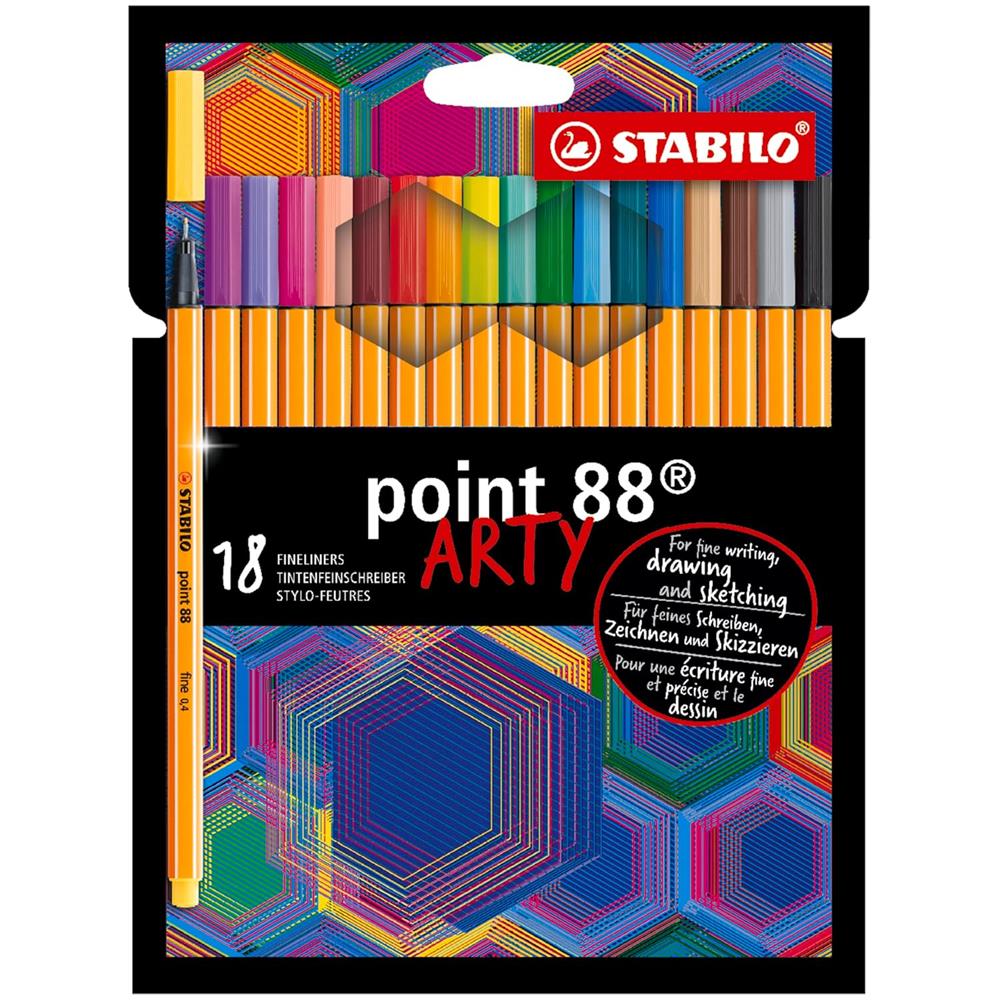 point 88 - Fineliner - ARTY - Astuccio da 18 - Colori assortiti - Foto 1
