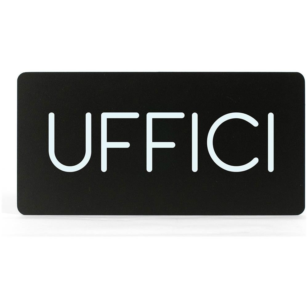 Segnaletica Targa Uffici Pittogrammi 32,5X16 Con Adesivo - Foto 2