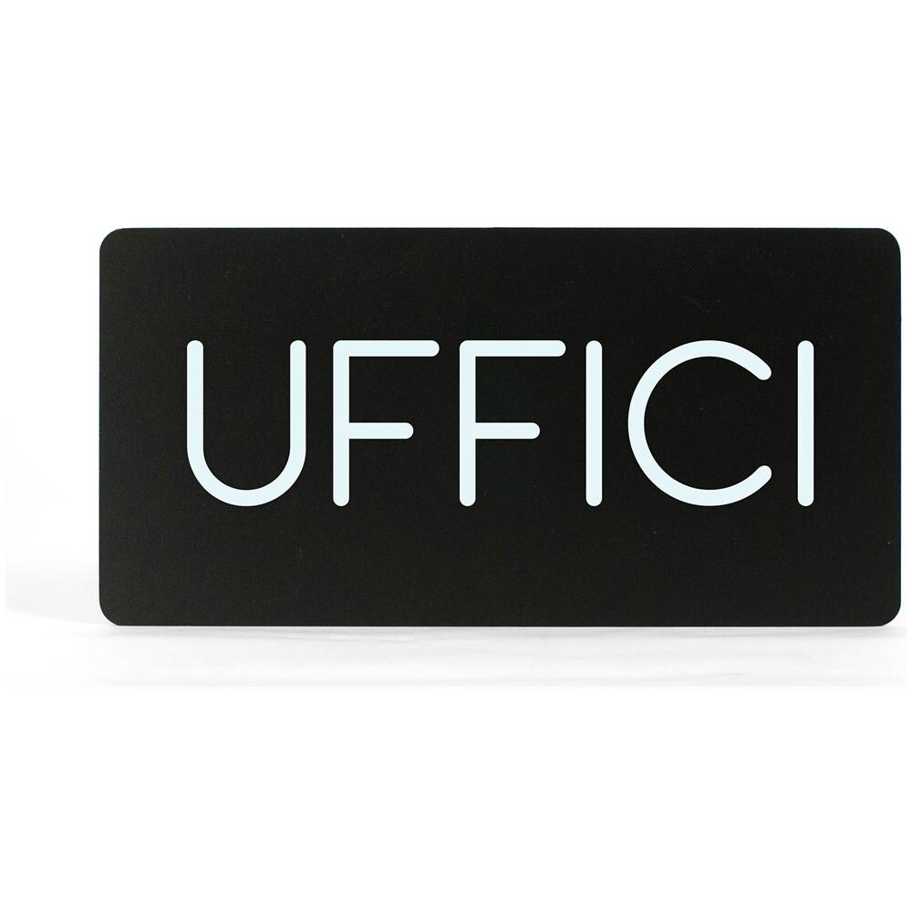 Segnaletica Targa Uffici Pittogrammi 32,5X16 Con Adesivo - Foto 1