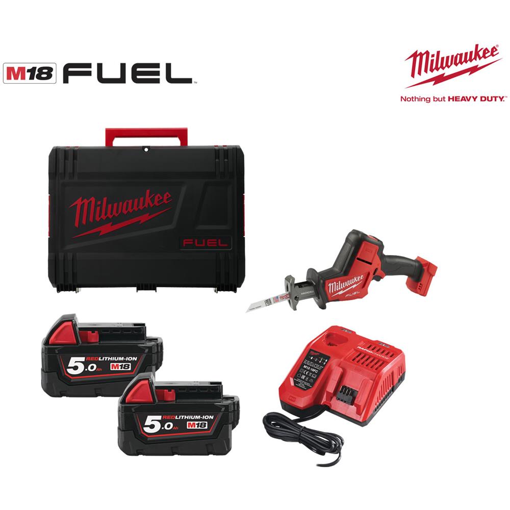 Carburante Milwaukee M18 Fhz-502x Sega A Sciabola Compatta - 2 Batterie 18v 5.0 Ah - 1 Caricabatterie M12-18fc 493345988 - Foto 2