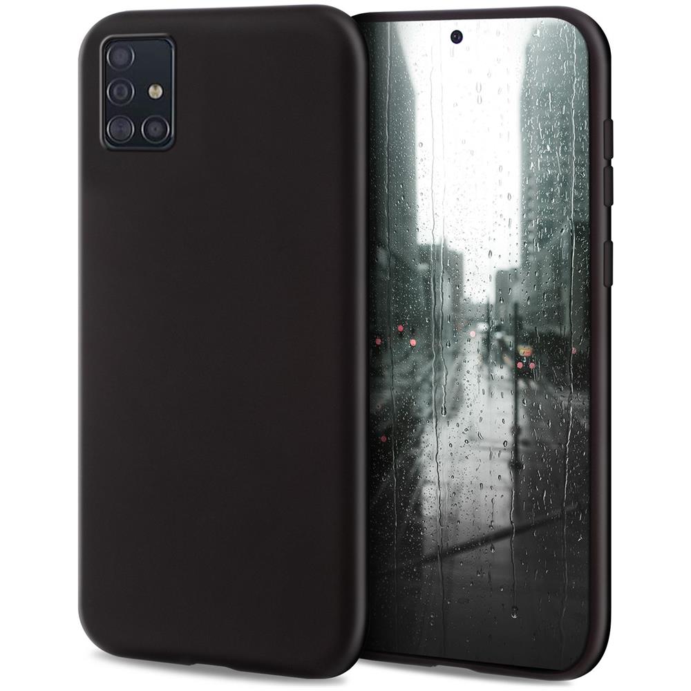 Minimalist Series, Cover In Silicone Per Samsung A71, Nero - Finitura Opaca, Custodia Sottile E Morbida In Tpu - Foto 1