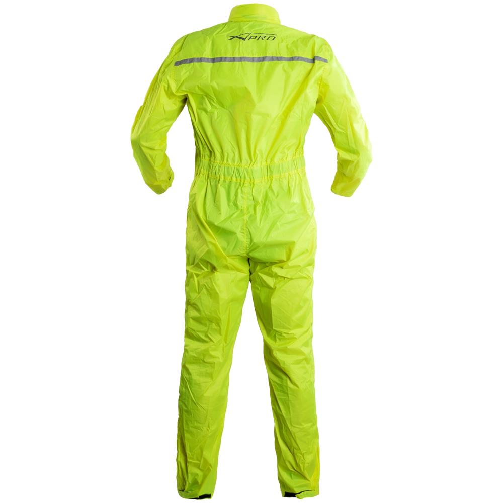 Tuta Intera Impermeabile Moto Anti Pioggia Marsupio Acqua Ripieghevole Fluo Xxl - Foto 3
