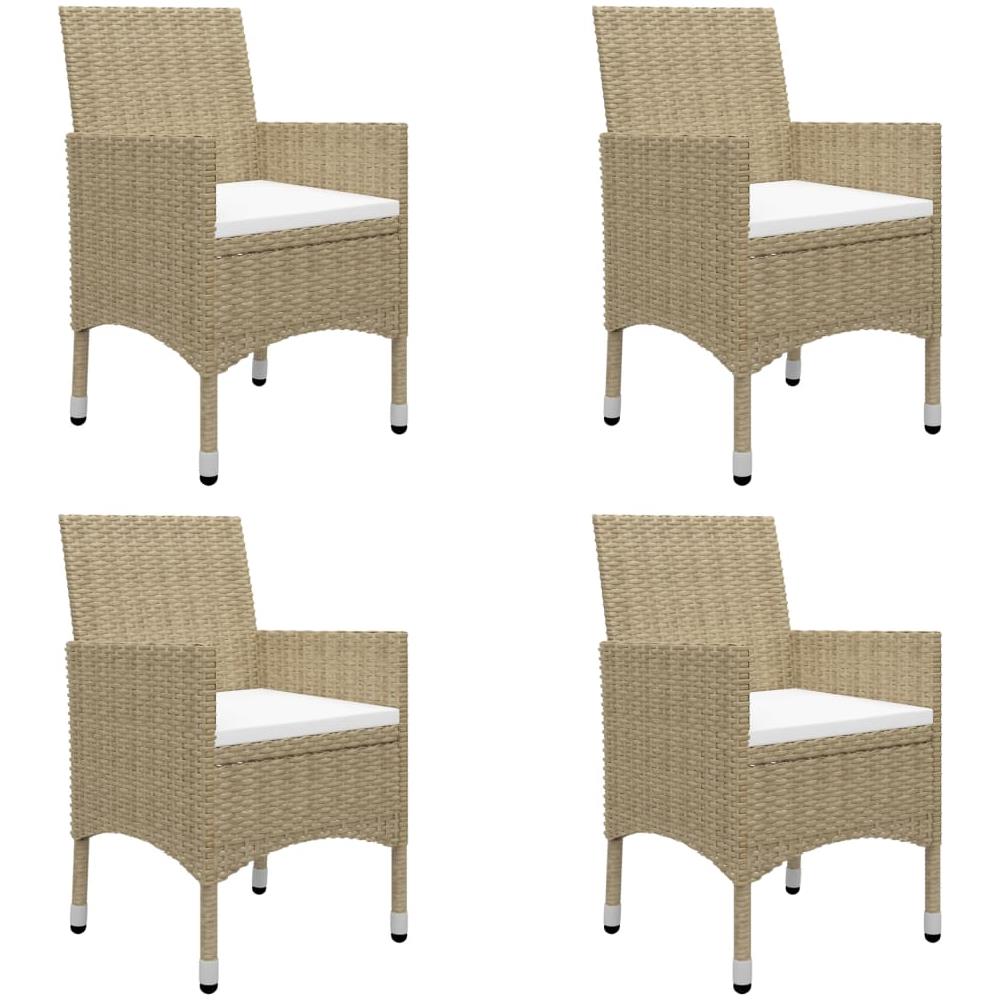 Set Mobili da Pranzo per Giardino 5 pz Beige - Foto 3