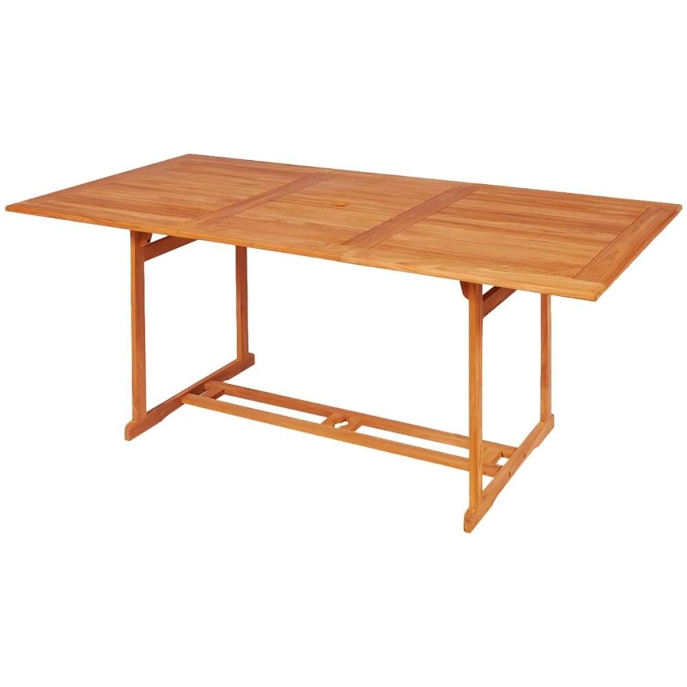 Set da Pranzo da Giardino 7 pz con Cuscini Legno di Teak Grigio - Foto 3