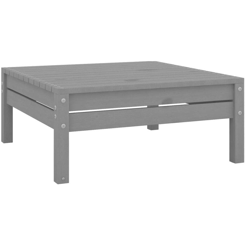 Poggiapiedi da Giardino Grigio in Legno Massello di Pino - Foto 1