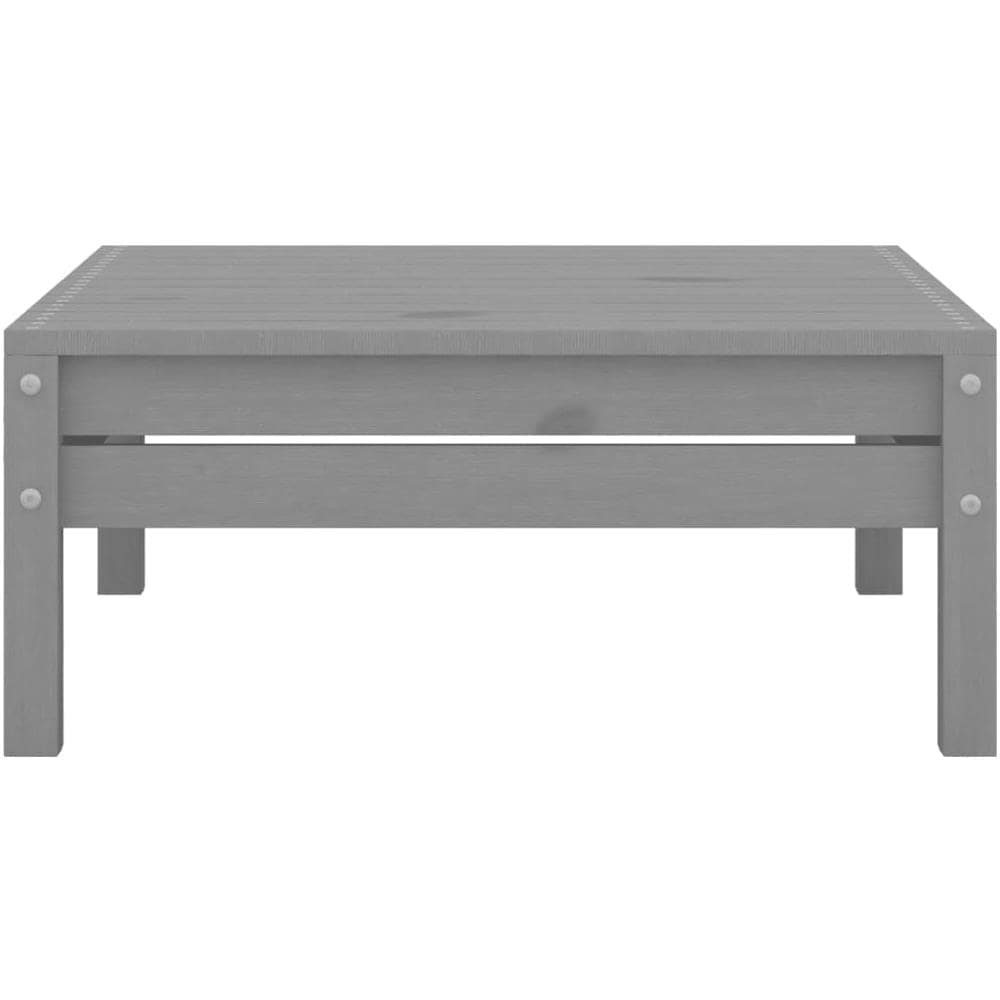 Poggiapiedi da Giardino Grigio in Legno Massello di Pino - Foto 2