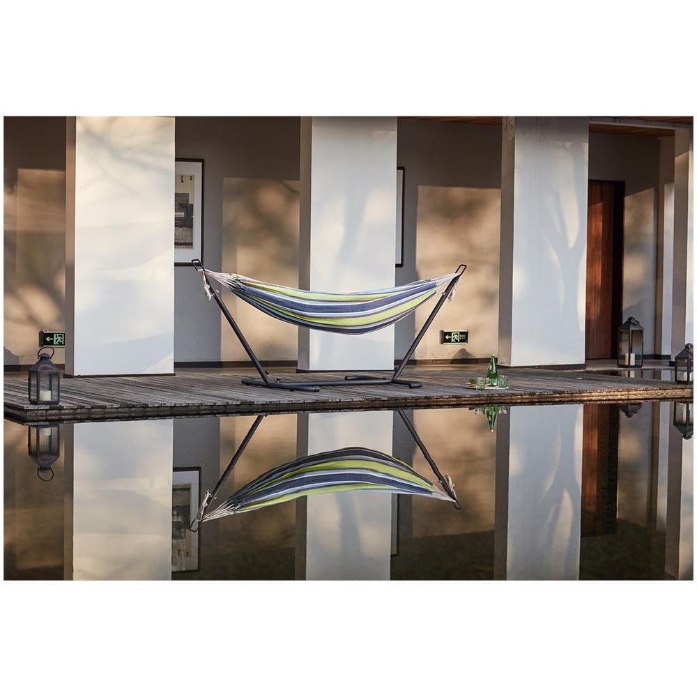 Copacabana Amaca Con Supporto Di 2,6 M Con Tela Blu/ Verde - Foto 2