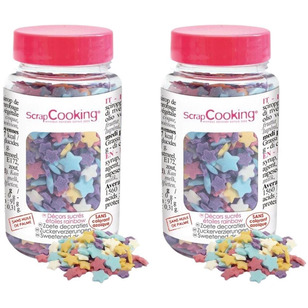 Decorazioni In Zucchero A Forma Di Stella Arcobaleno 110 G - Foto 1