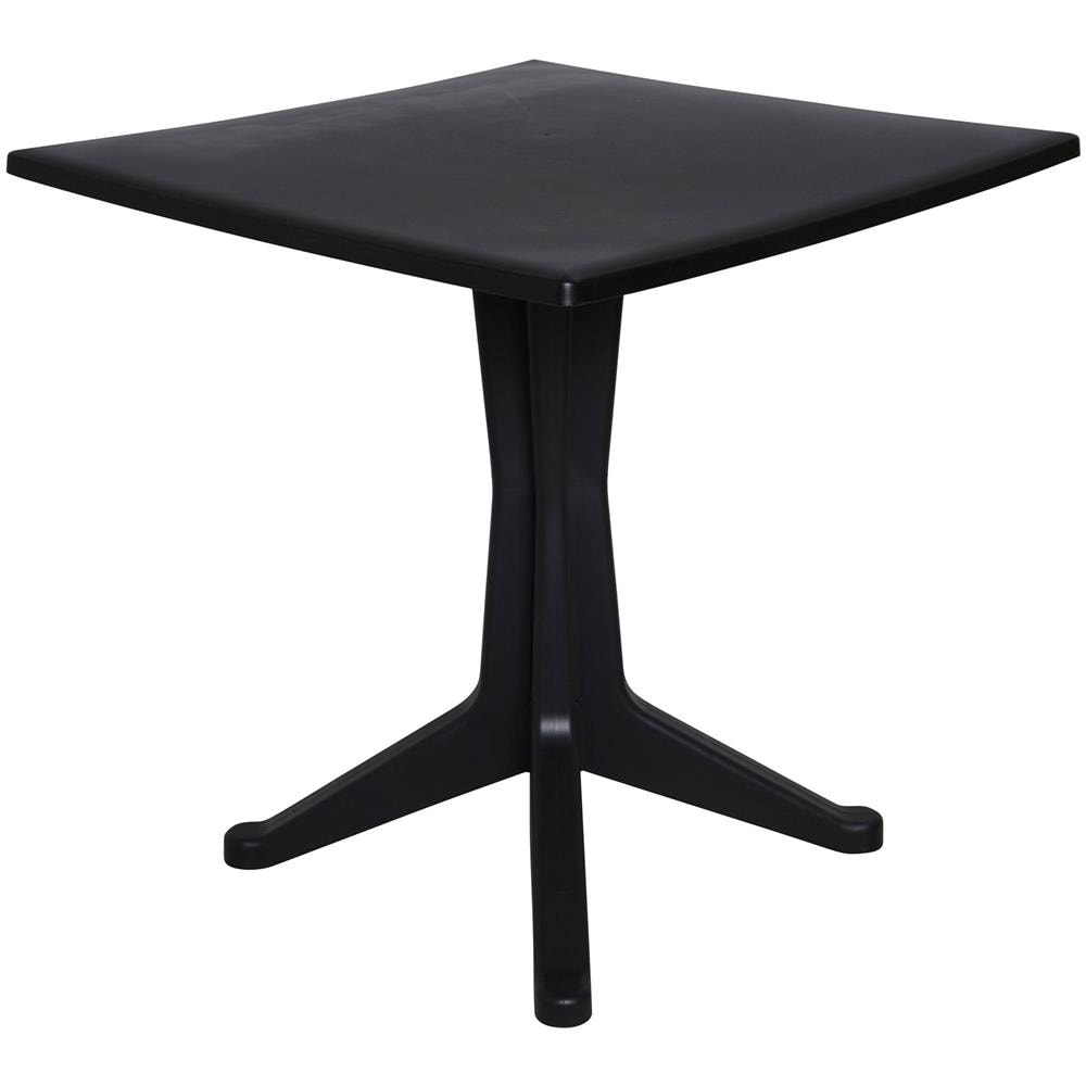 Tavolo Da Esterno Trani, Tavolo Quadrato Fisso, Tavolino Da Giardino Multiuso, 100% Made In Italy, 70x70h72 Cm, Antracite - Foto 1