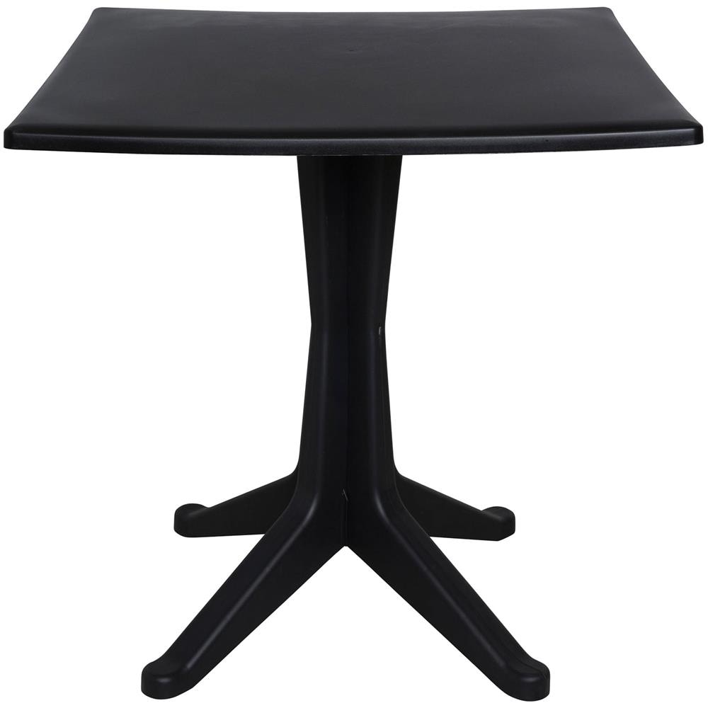 Tavolo Da Esterno Trani, Tavolo Quadrato Fisso, Tavolino Da Giardino Multiuso, 100% Made In Italy, 70x70h72 Cm, Antracite - Foto 2