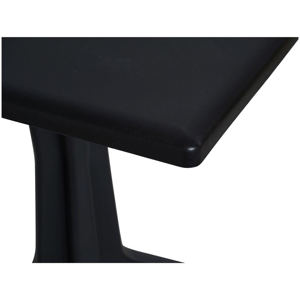 Tavolo Da Esterno Trani, Tavolo Quadrato Fisso, Tavolino Da Giardino Multiuso, 100% Made In Italy, 70x70h72 Cm, Antracite - Foto 3