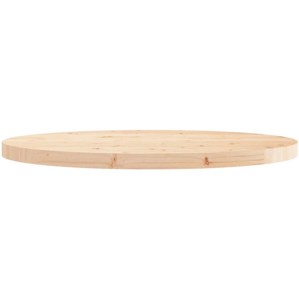Piano Tavolo Rotondo 80x3 Cm In Legno Massello Di Pino - Foto 3