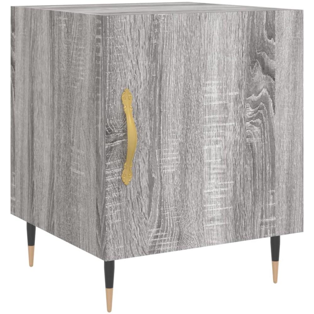 Comodino Grigio Sonoma 40x40x50 Cm In Legno Multistrato - Foto 2