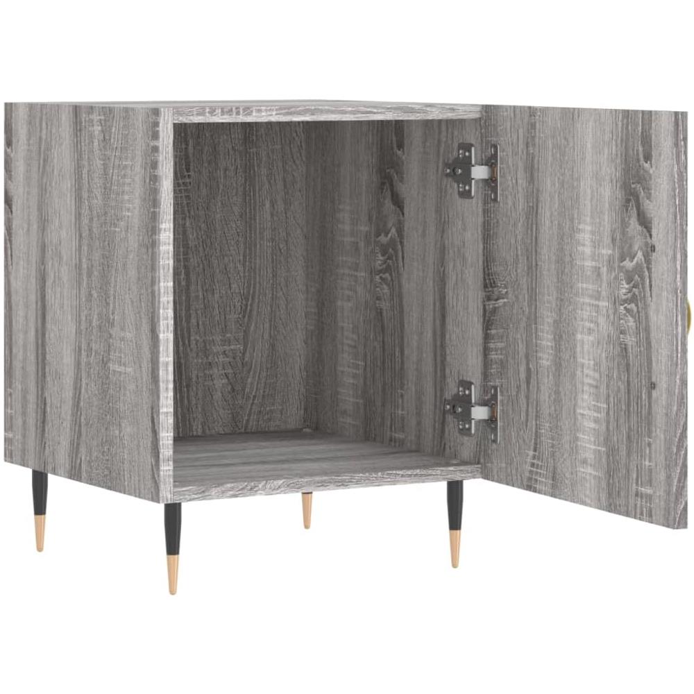 Comodino Grigio Sonoma 40x40x50 Cm In Legno Multistrato - Foto 3