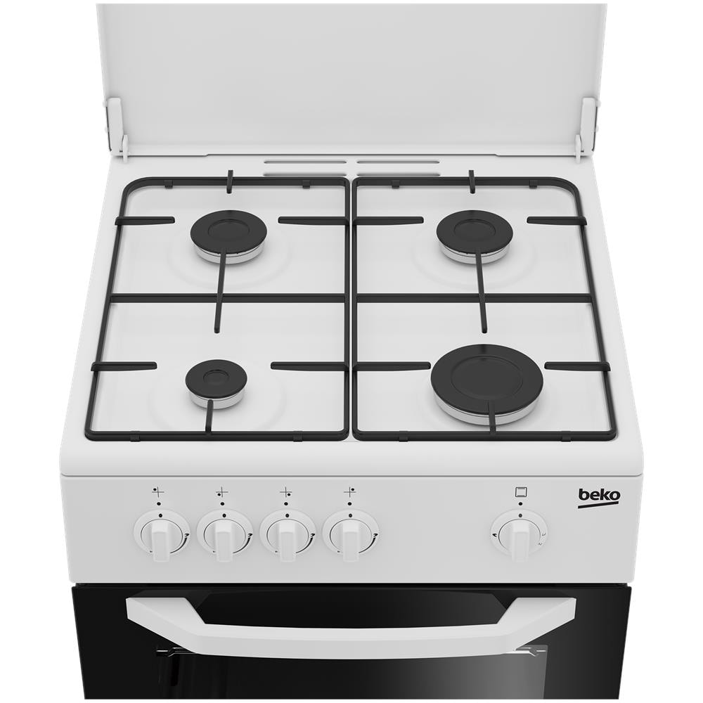 Cucina a Gas CSG42009DW 4 Fuochi a Gas Forno Gas Multifunzione Termoventilato Dimensioni 85 x 50 cm Colore Bianco - Foto 4