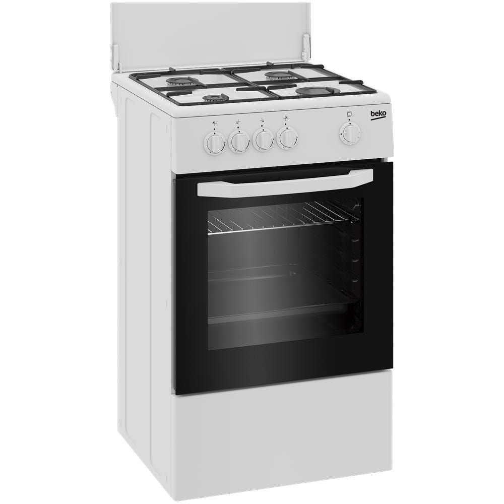 Cucina a Gas CSG42009DW 4 Fuochi a Gas Forno Gas Multifunzione Termoventilato Dimensioni 85 x 50 cm Colore Bianco - Foto 2
