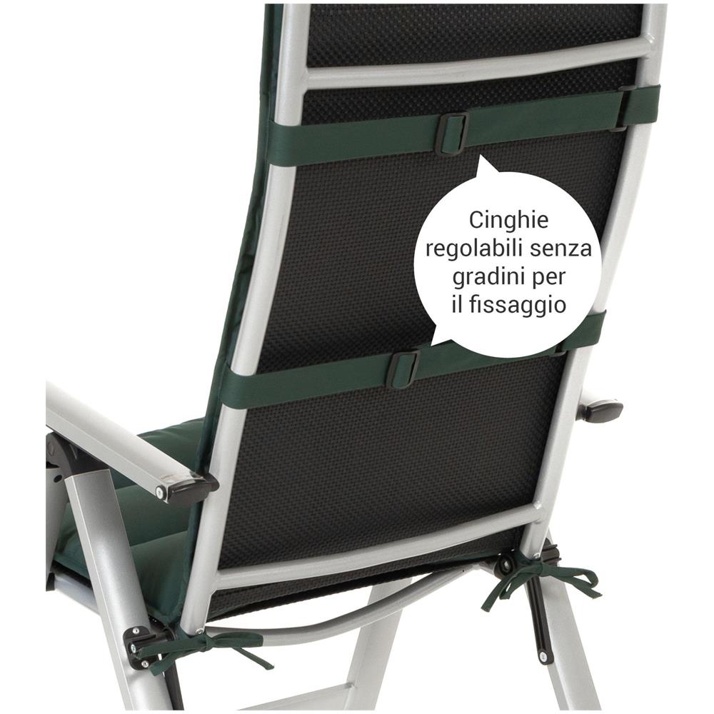 Cuscino per sedia alta FLAIR - 120x48 cm - Verde muschio - Set da 2 - Foto 4