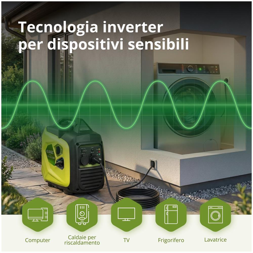 Generatore Inverter KSB 33i S Tensione, V 230 Potenza massima, kW 3.3 - Foto 2