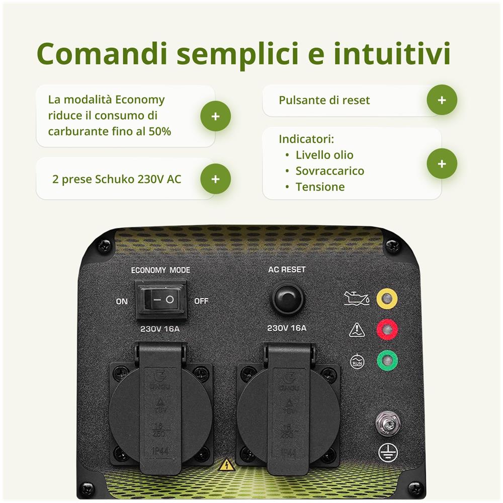 Generatore Inverter KSB 33i S Tensione, V 230 Potenza massima, kW 3.3 - Foto 4