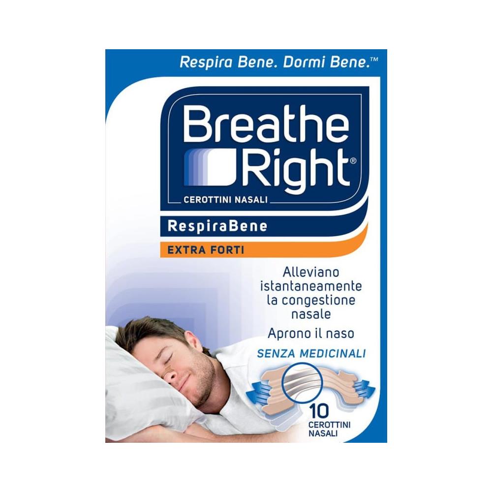 Cerotti Nasali Breathe Right Extra Forte 10 Pezzi - Foto 1