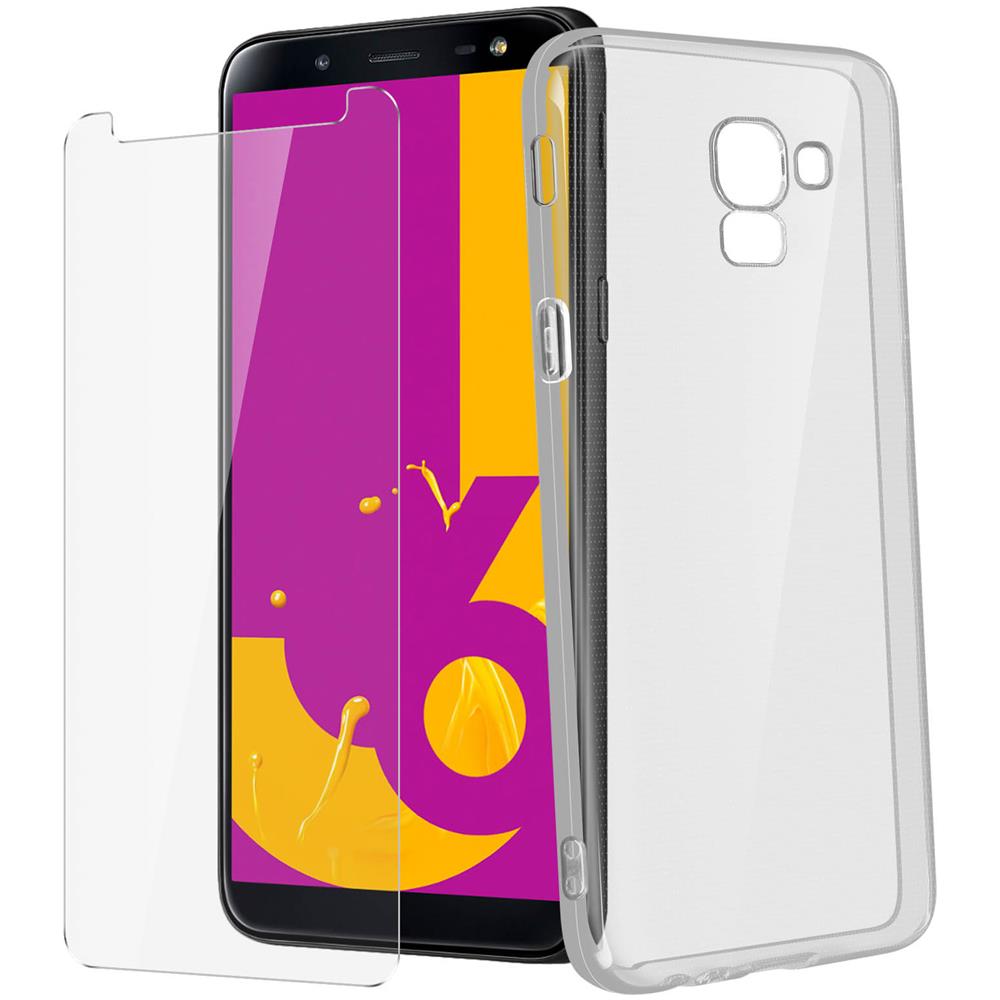 Cover Galaxy J6 Silicone Gel + Vetro Temperato 9h Trasparente - Foto 2