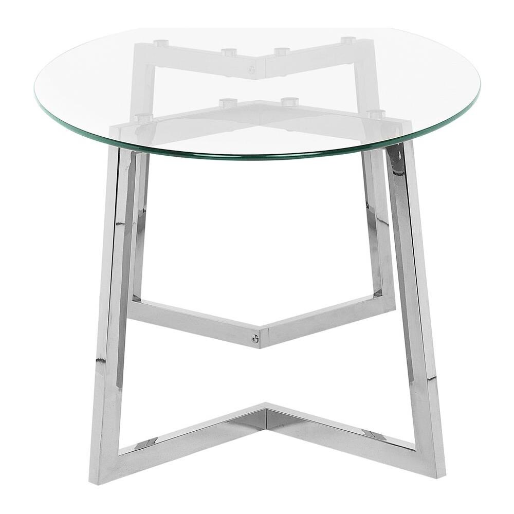 Tavolino Da Caffè In Vetro Colore Argento Fresno - Foto 2