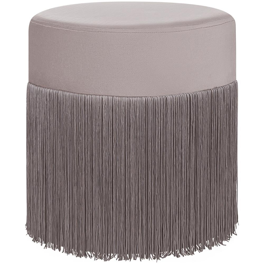 Pouf In Velluto Beige Virginia - Foto 1
